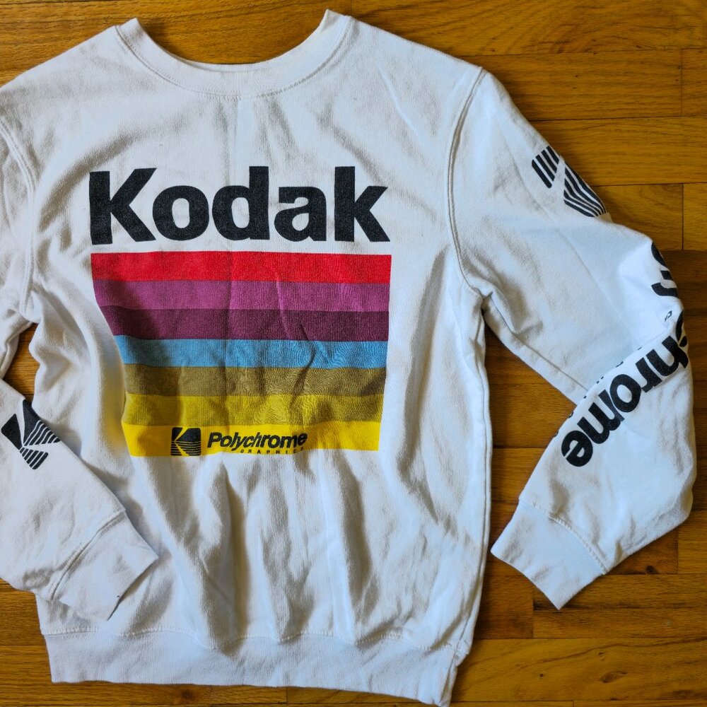 Kodak Polychrome Rainbow Logo Sweatshirt – Size S